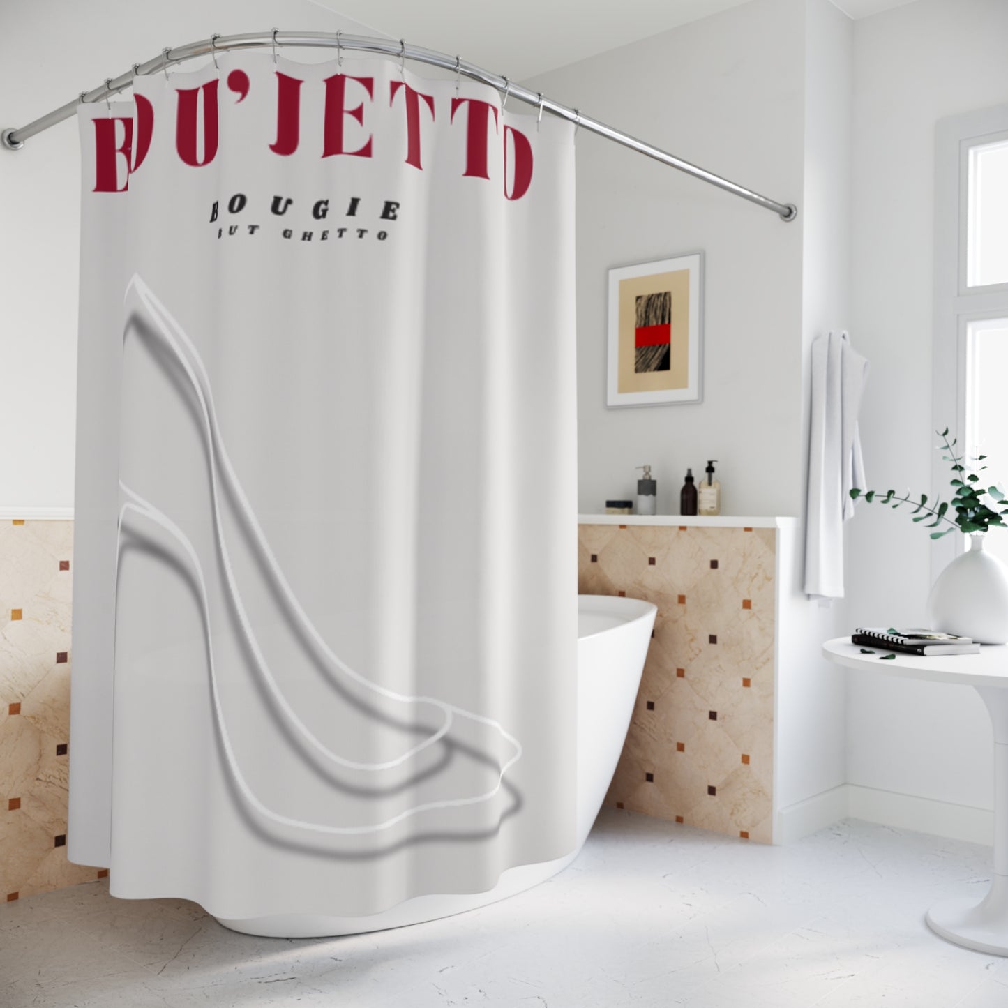 Bougie but Ghetto High Heel Shower Curtain - Chic Bathroom Decor