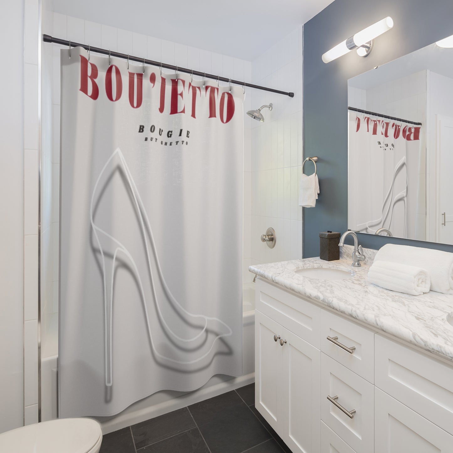 Bougie but Ghetto High Heel Shower Curtain - Chic Bathroom Decor